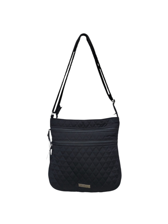 Vera Bradley Handbags - Vera Bradley Black Slim Quilted Adjustable Strap Shoulder Crossbody Purse Bag